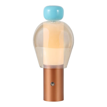 Evonne 10.75" Modern Glam Candle-Style Rechargeable/Cordless Dimmable Integrated LED Table Lamp with Touch Sensor